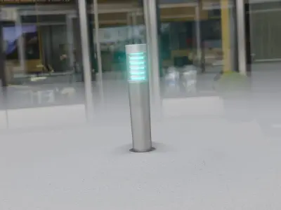 Low-Poly Basic Light Column 20 - Street Light Set-9 Low-poly 3D model