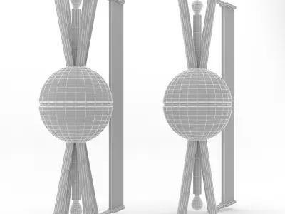 TURQUOISE WALL LAMP Low-poly 3D model