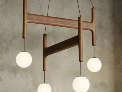 Astra 3 Suspension Lamp by Porada pendant light Low-poly 3D model