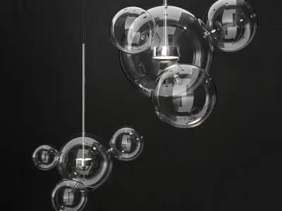 Chandelier Giopato and Coombes Bolle 4 lights 3D model