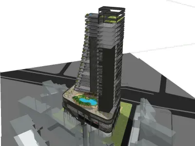 vacation spot-Resort-Fashion Leisure Hotel-0251 3D model