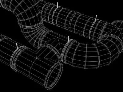 Airduct Rust Pipe Low-poly 3D model