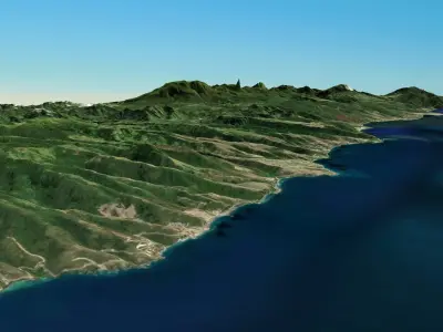 Dominica island Caribbean state  3D model