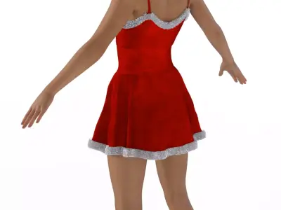 ELENA FISHER Christmas Costume Festive Mini  3D model