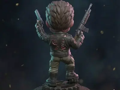 Terminator Deluxe Edition Cyborg of the Future 3D Model STL File 3D print model