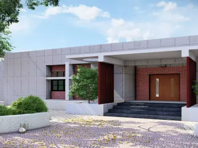 UNIVERSITY CAMPUS SKETCHUP MODEL Low-poly 3D model