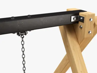 Playground outdoor swing set 02 3D model