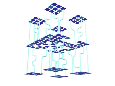 AI Generative Network Icon v1 001 Low-poly 3D model