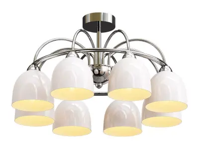 artee ceiling light fixture with six lamps 3D model