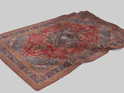 Old Persian Carpet Low-poly 3D model