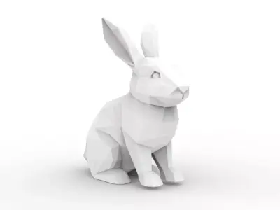 Low-Poly Rabbit 3D Printable 3D print model