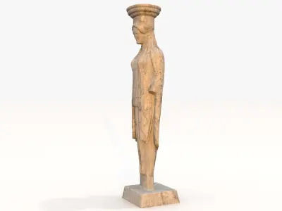 Caryatid greek statue 3D model