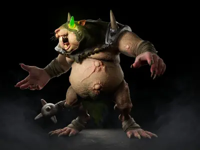 Fat Skaven Rat 3D model