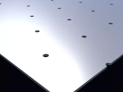 Perforated panel with 1 percent opening 25O89 3D model