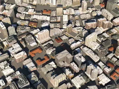 City 122 Low-poly 3D model