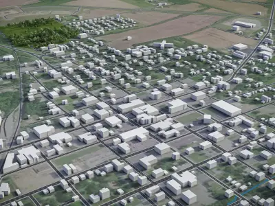 Mayfiled Low-poly 3D model