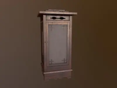 Japanese Lamp Low-poly 3D model