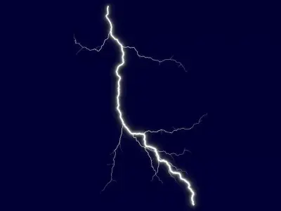 Realistic 3D Lightning CG-20 Low-poly 3D model