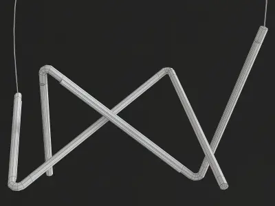 Chandelier collection low poly 3d model - pendant lamp Low-poly 3D model