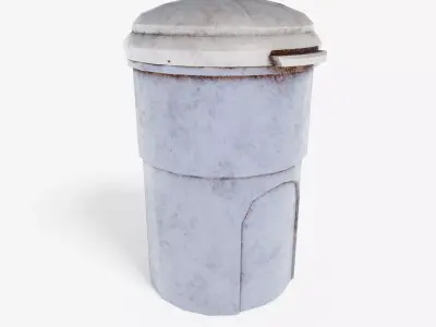 NYC - Old Style Domestic Bin - Low Poly Low-poly 3D model