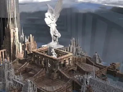 Holy trinity structures of heaven 3D model