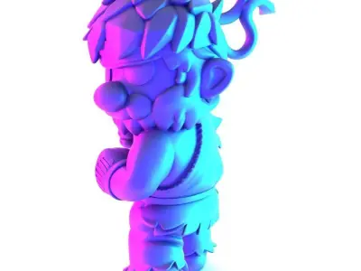 Mario Bros Ryu Street Fighter toy 3D print model