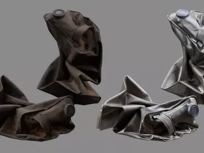 Crushed Paint Can Rectangular 05 3D model