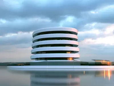 Futuristic Building Concept V2-01 3D model