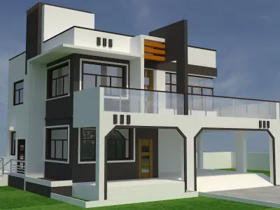 House modern design in india 3D model