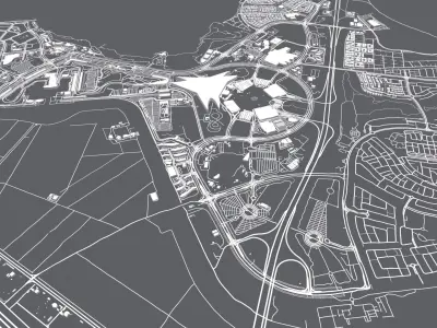 Cityscape Yas Park North Abu Dhabi 3D model