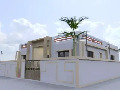 Modern House A139 - 3D Model  Renders DWG 3D model