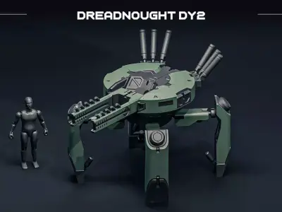 Dreadnought mech 3D print model