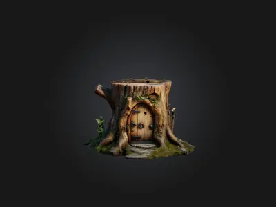 Fairy Tree Door Model 3D model