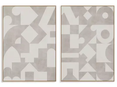 Abstract Painting Frame set 3D model 804