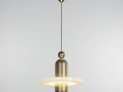 SPECTATOR pendant light in brass 3D model