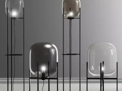 Oda Floor Lamp Set 3D model