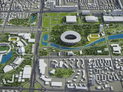 Beijing 2022 Low-poly 3D model