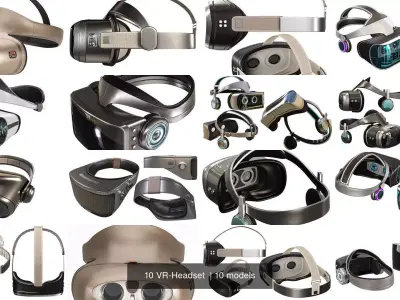 10 VR-Headset  3D Model Pack