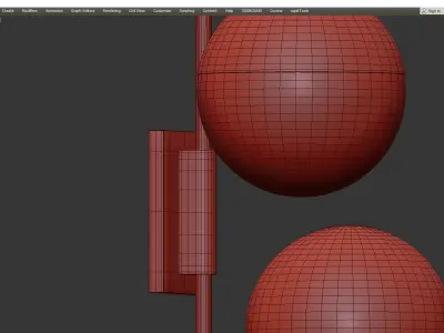 MID CENTURY GLOBE ADJUSTABLE DOUBLE  Low-poly 3D model