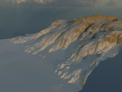 Detailed Winter Landscape 3D model