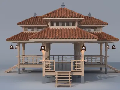 TRADITIONAL TEA HOUSE 03 3D model