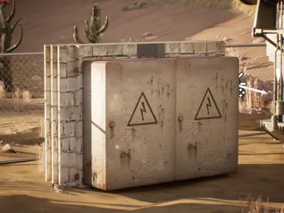 Electrical Substation 34 Assets Low-poly 3D model