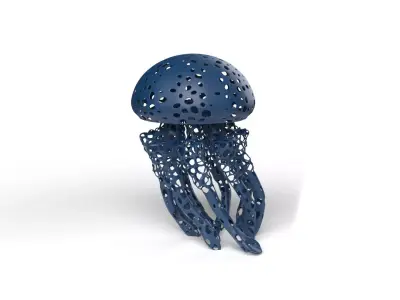 Jellyfish Voronoi Low-poly 3D model