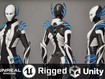 Robot 10 Low-poly 3D model