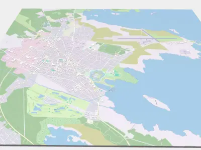 Cityscape Kuressaare Estonia 3D model
