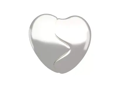 Broken Heart v1 011 Low-poly 3D model