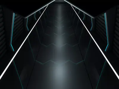 Spaceship Corridor 3D model