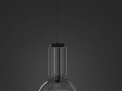 Flos - Noctambule Suspension 1 Low Cylinder and Bowl Low-poly 3D model