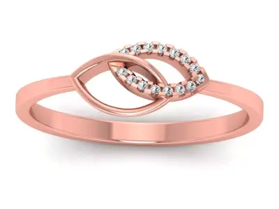 Solitaire Wedding Engagement Women Light Weight Rings 3D print model 5