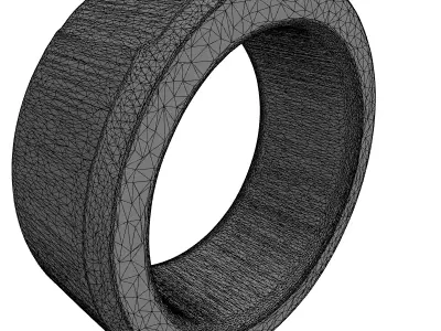 Futuristic Smart Ring Wearable Tech Low-poly 3D model